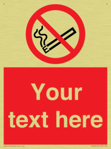 Custom No E-cigarettes / Vaping Sign